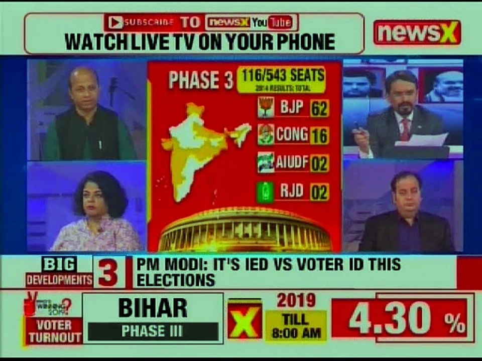 Lok Sabha Election 2019 Phase 3 Voting Day: Voter Turnout in 14 states, 2 UT, 117 seats till 9:00 AM