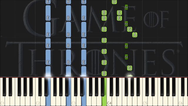 Game of Thrones (Fall of Highgarden) Piano Tutorial (Synthesia) - Sheets Included