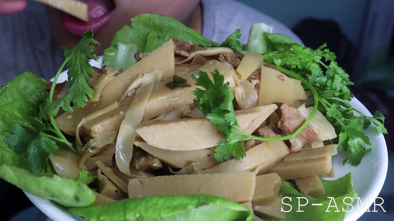 ASMR BAMBOO SHOOT BOILED (extreme crunchy EATING SOUNDS) No Talking | STEVEN PHAN ASMR KING