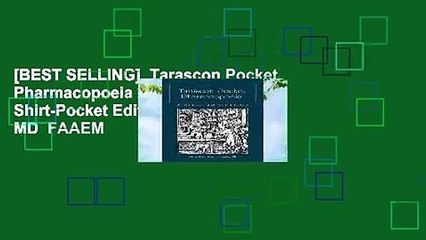 [BEST SELLING]  Tarascon Pocket Pharmacopoeia 2018 Classic Shirt-Pocket Edition by MD  FAAEM