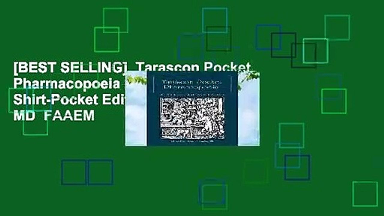 [BEST SELLING]  Tarascon Pocket Pharmacopoeia 2018 Classic Shirt-Pocket Edition by MD  FAAEM