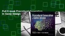 Full E-book Procedural Generation in Game Design  For Free