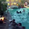 Family swimming experiences 6.1-magnitude earthquake in Pampanga Philippines