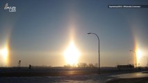 Stunning Solar Phenomenon Called 'Sundogs' Light Up the Sky