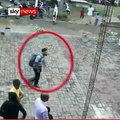 CCTV footage has emerged of a suspected suicide bomber entering St Sebastians Church in Srilanka