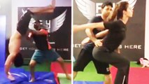 Bollywood Actors Performing Backflips In Gym