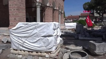 Bursa İznik Müzesi'nde Sergilenen Lahitler İçin Özel Bez