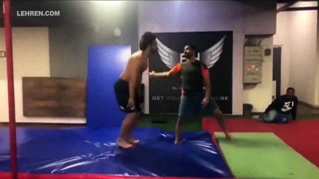 Bollywood Actors Performing Backflips In Gym