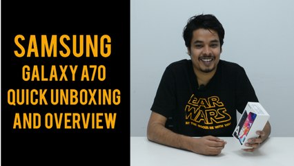 Samsung Galaxy A70 quick unboxing and overview