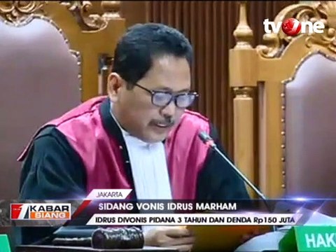 Idrus Marham Divonis 3 Tahun Penjara!