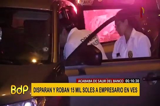 VES: delincuentes disparan y roban 15 mil soles a empresario