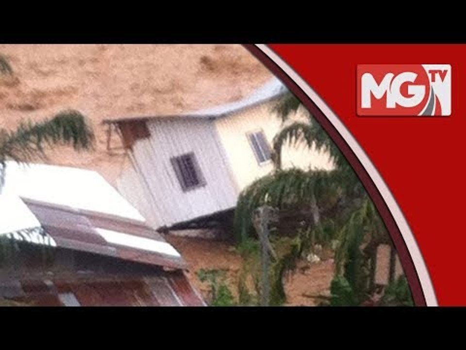 Rumah Hanyut Banjir di Keningau