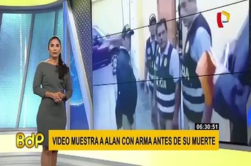 ALAN GARCIA ANTES DEL CADA VEZ MAS CREIBLE ASESINATO, SACANDO EL ARMA AL SUBIR A SU HABITACION NO TAN APRESURADAMENTE