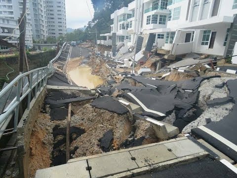 Visual banjir kilat, tanah runtuh di Pulau Pinang