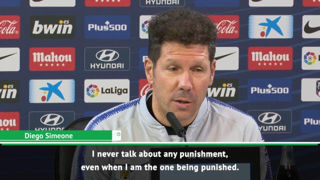 Diego Simeone refuses to speak about referee banned for hitting Morata