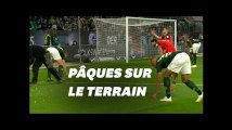 Ces footballeurs ont fait la chasse aux oeufs sur le terrain