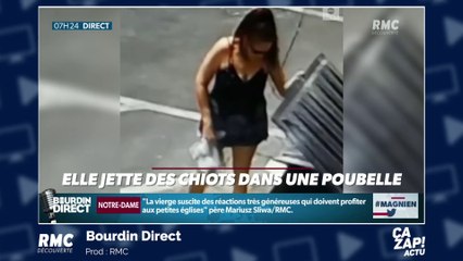 Vidéo choc : elle jette des chiots à la poubelle !