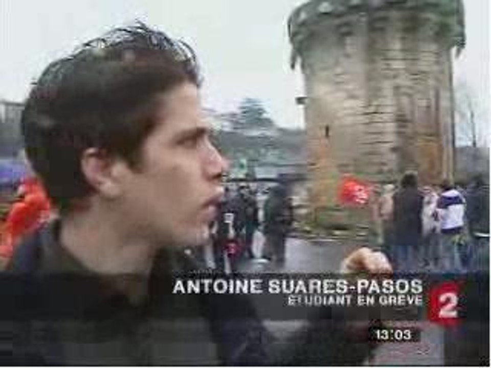 JT Fr2 - Blocus de Poitiers le 6/04