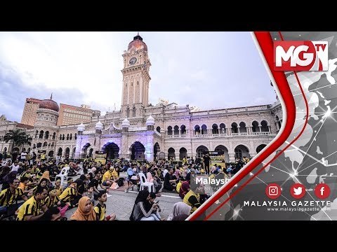 TERKINI : #ekorHarimauMalaya Beri Sokongan dari Skrin Gergasi di Dataran Merdeka