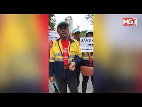 Pekerja Lynas demo aman depan Parlimen mahu suara mereka didengari