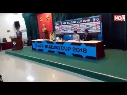 Sidang media bagi menghadapi perlawanan akhir kedua Piala AFF Suzuki 2018 di Vietnam Football Federa