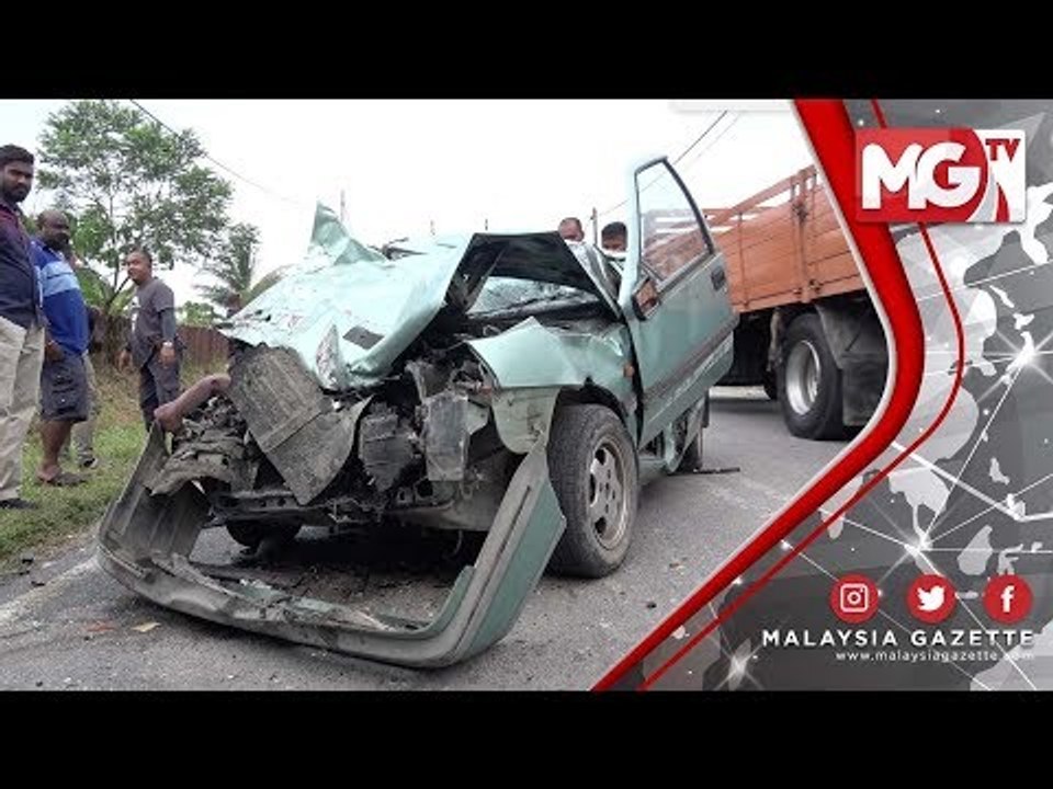 TERKINI : Maut Kereta Bertembung Lori