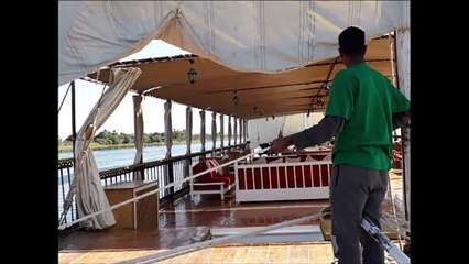 zeilen in een dahabiya op de Njl