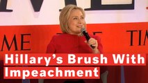 Audience Laughs After Hillary Clinton Mentions 'Personal History' With Impeachment