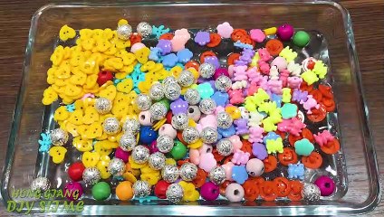 Mixing Beads into Clear Slime #2 !!! Relaxing Slime with Funny Balloons