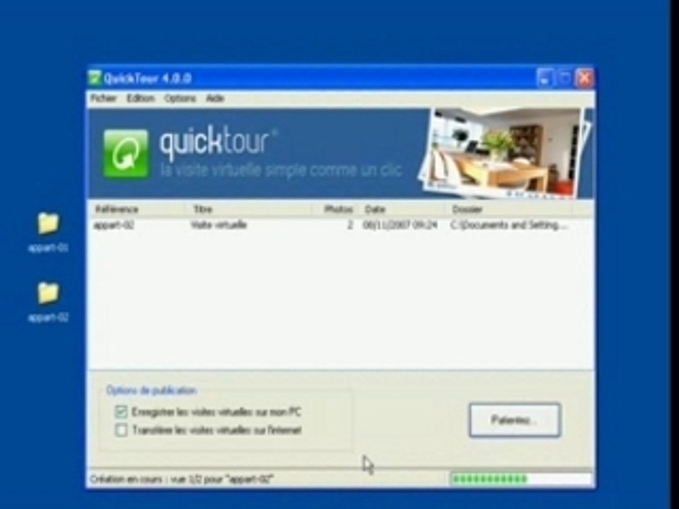 Visite virtuelle : démo logiciel QuickTour
