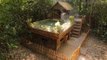 PRIMITIVE BUILDERS - Build Technologically Modern Forest Houses with Garden and Swimming Pool