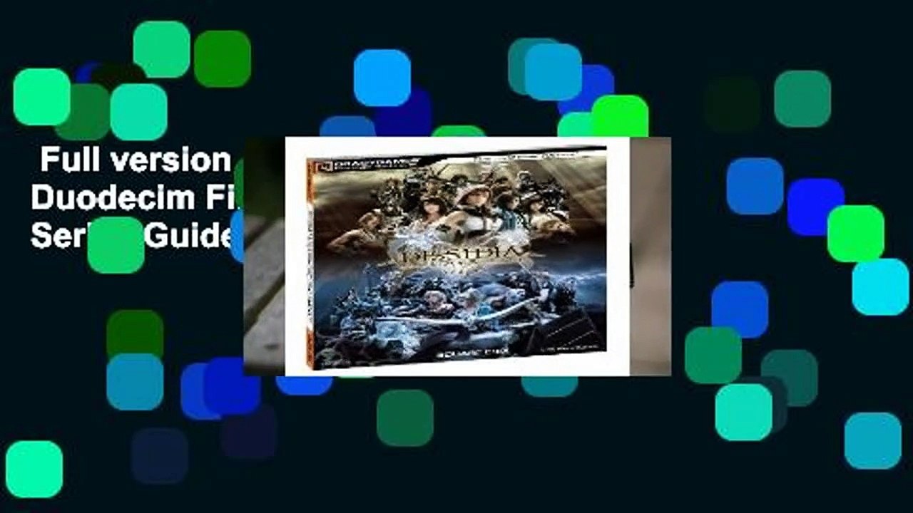 Full version  Dissidia 012 Duodecim Final Fantasy Signature Series Guide (Bradygames Signature