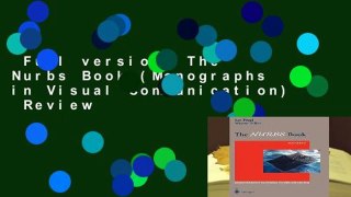 Full version  The Nurbs Book (Monographs in Visual Communication)  Review
