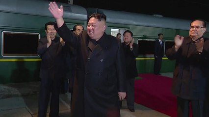 [영상] 김정은 위원장, 오늘 새벽 평양 출발 당시 모습 / YTN