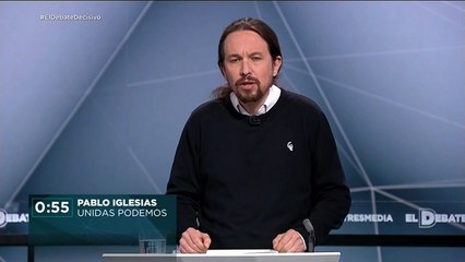 Debate a 4 Atresmedia: Minuto final Pablo Iglesias