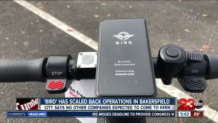 Video herunterladen: https://www.turnto23.com/news/local-news/have-bird-scooters-flown-the-coop-in-bakersfield