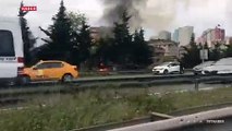Ataşehir'de kereste deposundaki yangın söndürüldü