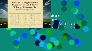 Full version  What Engineers Know and How They Know It: Analytical Studies from Aeronautical