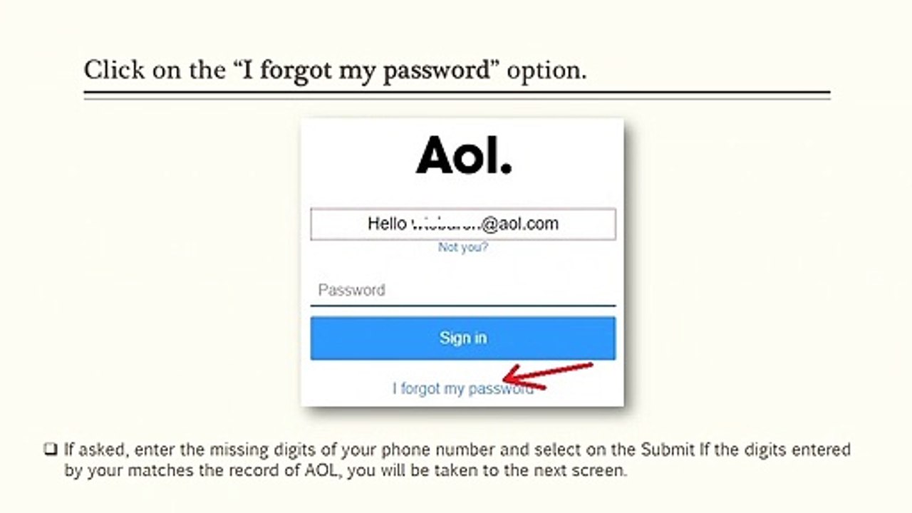 How to Forgot AOL Mail Password