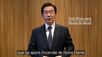 Mayor of Seoul to Mayor of Paris- Notre Dame de Paris