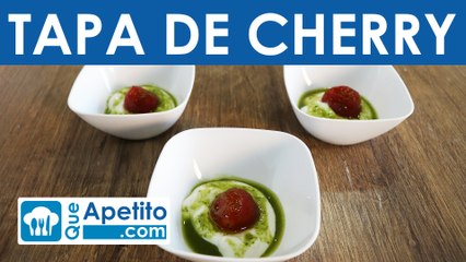 Tapa de tomate cherry con queso y pesto fácil y casera | QueApetito