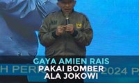 Gaya Amien Rais Pakai Bomber Ala Jokowi