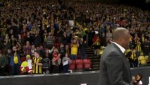 John Barnes entertains Watford fans at half-time with World Cup song