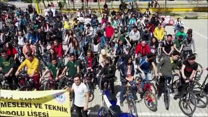 Sağlıklı yaşam için pedal çevirdiler
