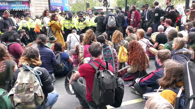 Extinction Rebellion continue protest for the tenth consecutive day at London's Marble Arch