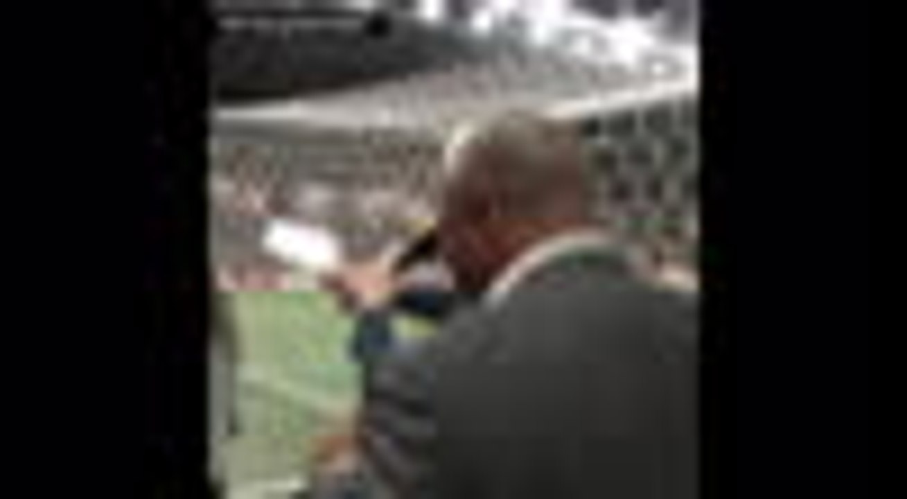 John Barnes entertains Watford fans at half-time with World Cup song