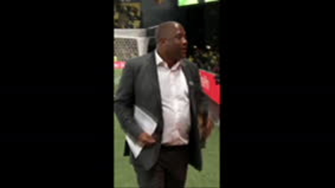 John Barnes entertains Watford fans at half-time with World Cup song