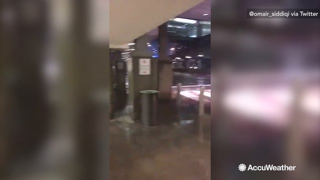 Airport parking garage leaves cars underwater
