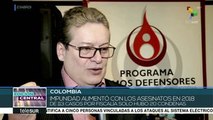 Colombia: informe sobre agresiones contra defensores de DD.HH.