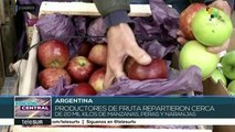 Argentina: productores regalan frutas para denunciar crisis del sector